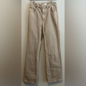 Abercrombie Fitch Women’s Tan Denim Jeans - Size 2 90s Relaxed Jeans High Rise